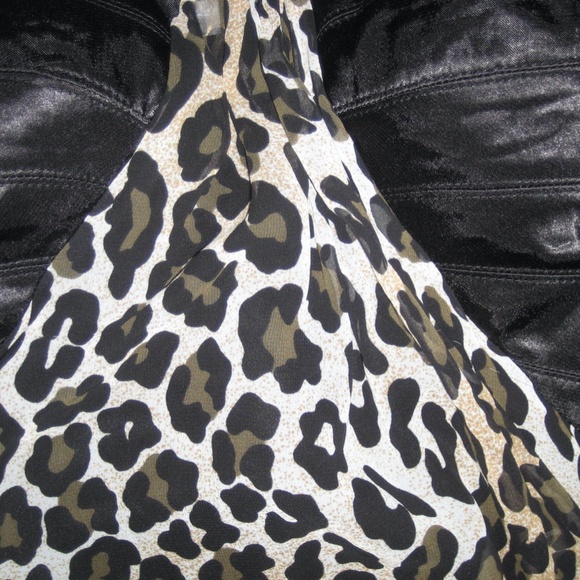 NEW Y2K Arden B leopard print STRAP Rhinestone Bustier Strapless  mini 2 - Picture 7 of 17